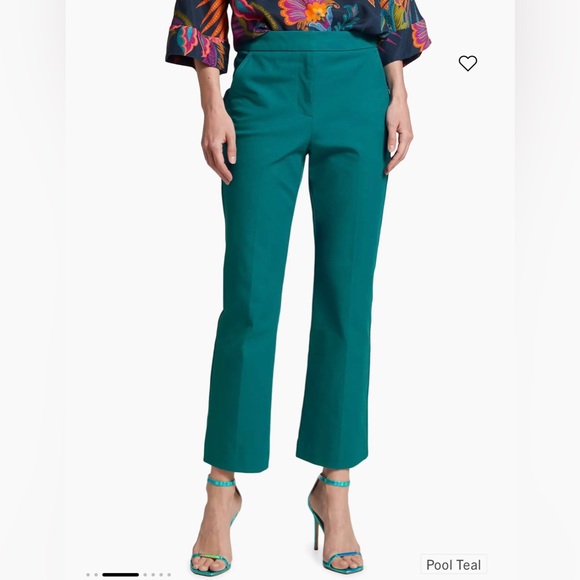 NWT Trina Turk Pool Teal Lulu dress pants slacks trousers -12 - Picture 5 of 10